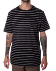 Striped Pocket Tee Black/White