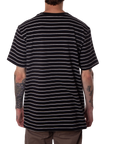 Striped Pocket Tee Black/White