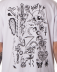 Flash Art Tee White/Black