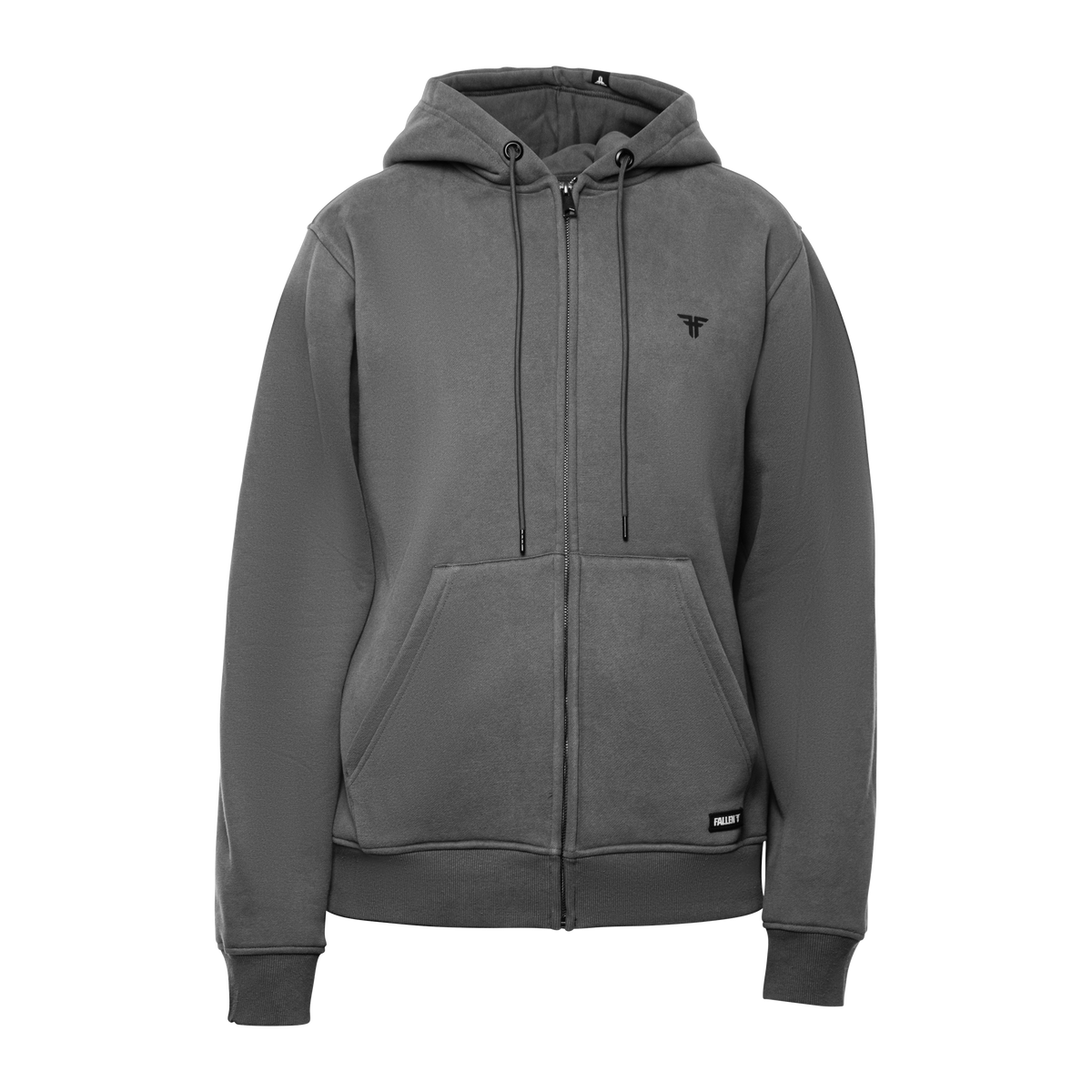 Fallen - Trademark Logo Zip Hoodie Dark Heather Gray/Black