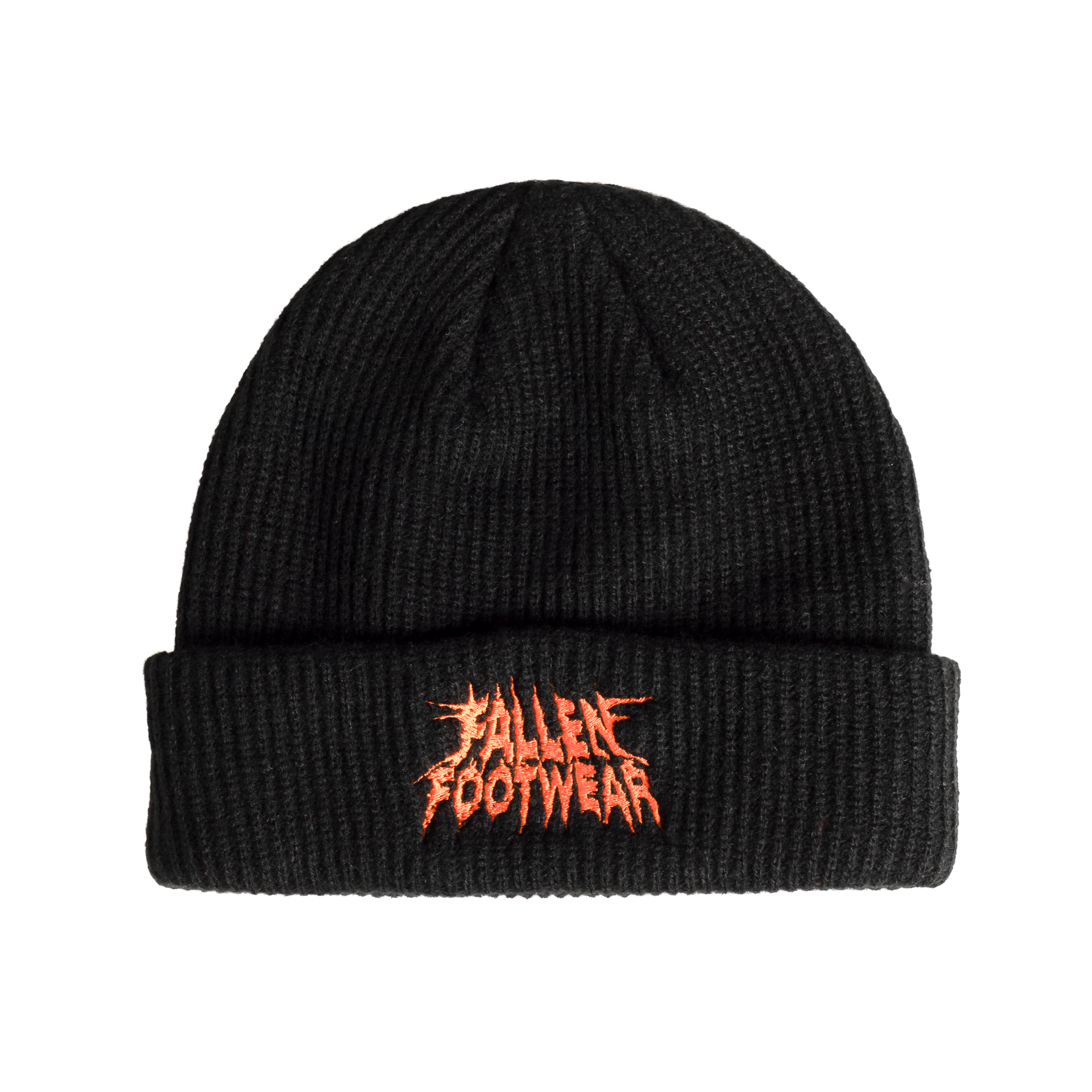 Fallen - Distortion Beanie - Black/ Orange – Fallen Footwear
