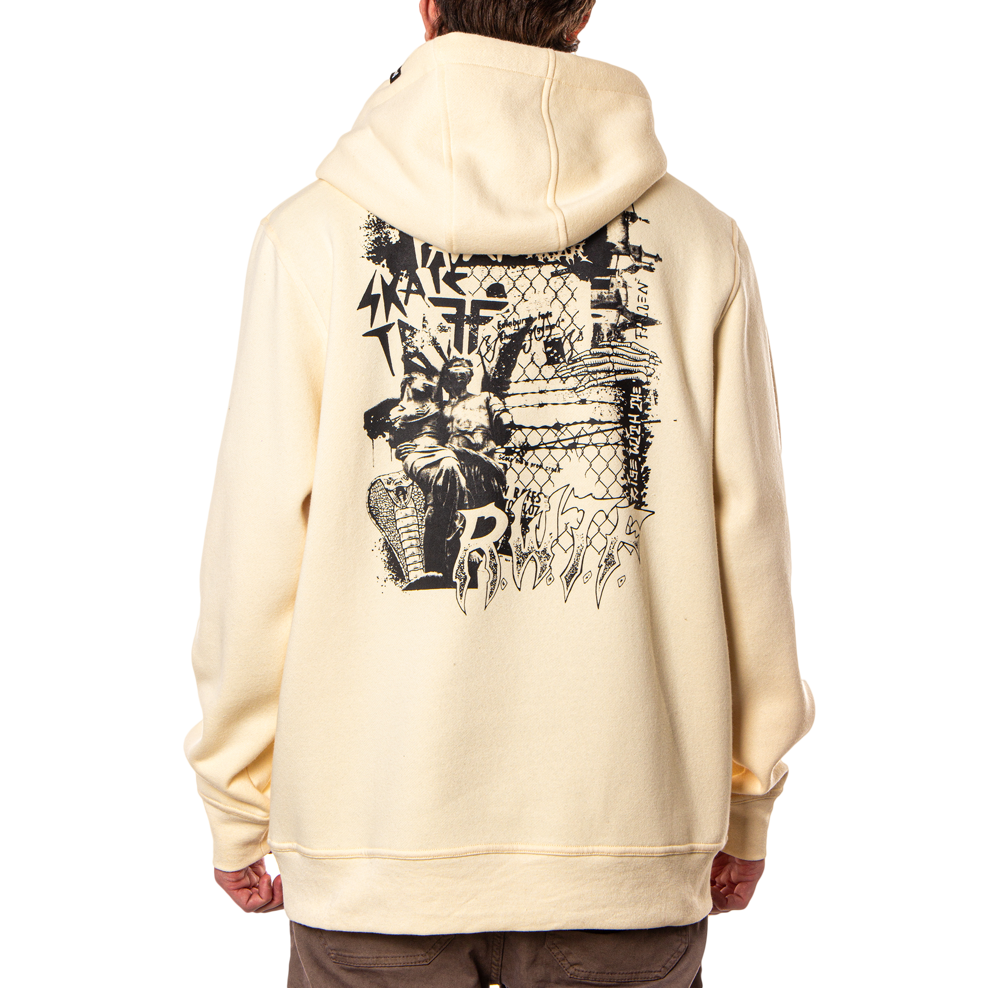 Fallen - Propaganda Hoodie - Ivory/Black – Fallen Footwear