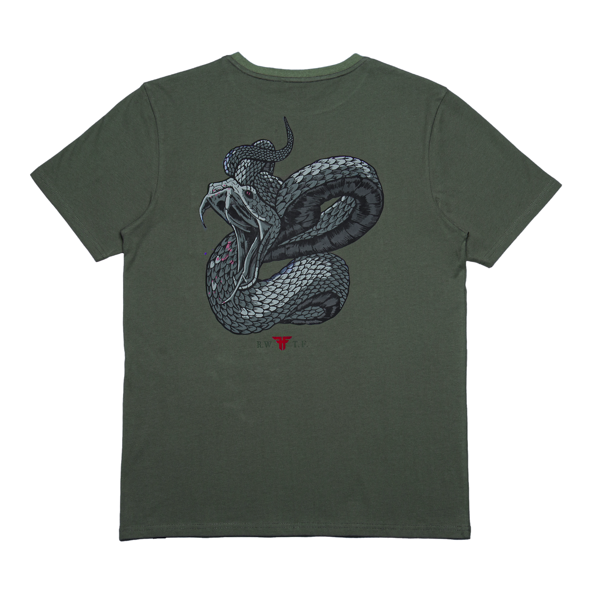 Fallen - Serpent Skin Tee - Olive/Black – Fallen Footwear