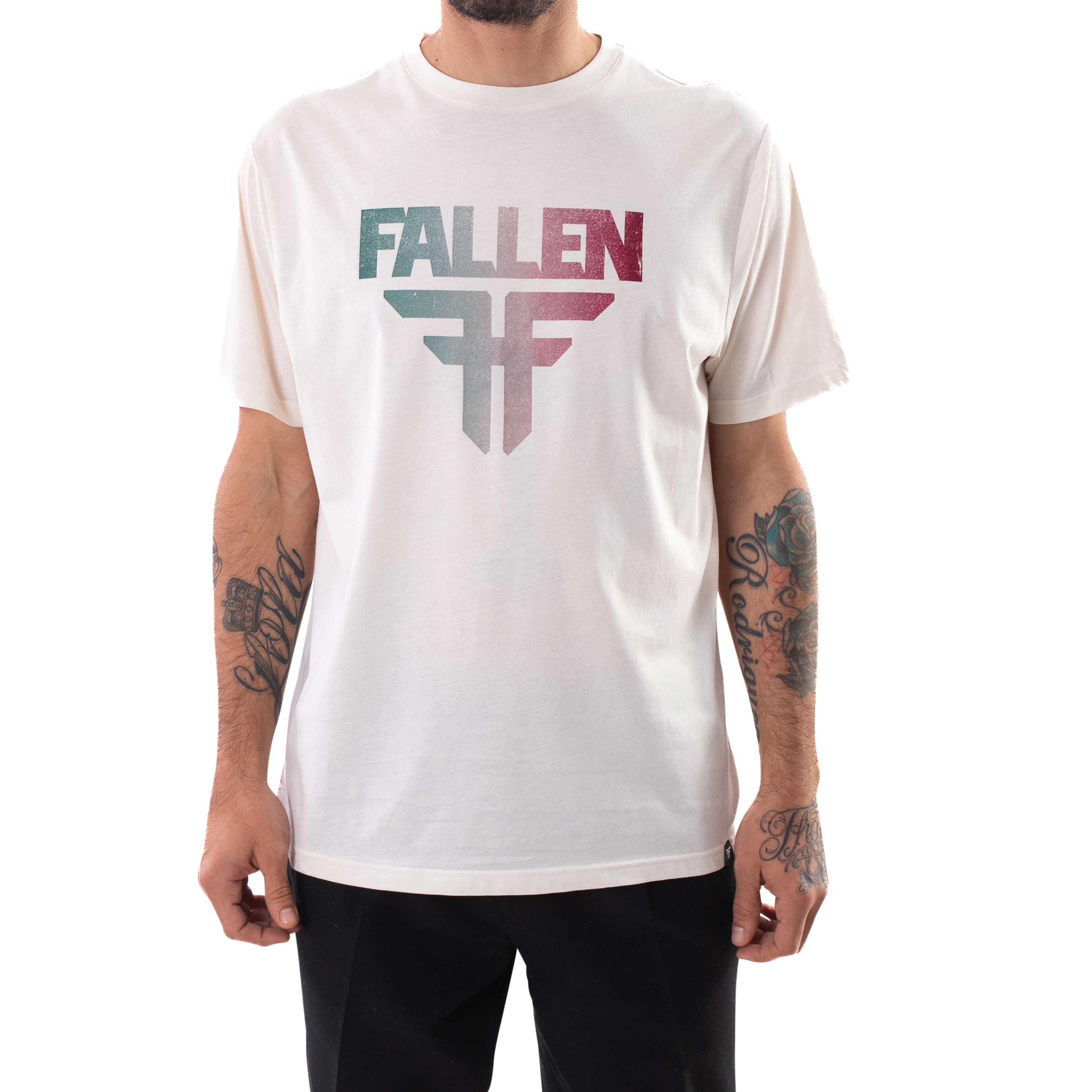 Fallen - Insignia Tee - Off White/Green – Fallen Footwear Fallen - Insignia Tee - Off White/Green – Fallen Footwear
