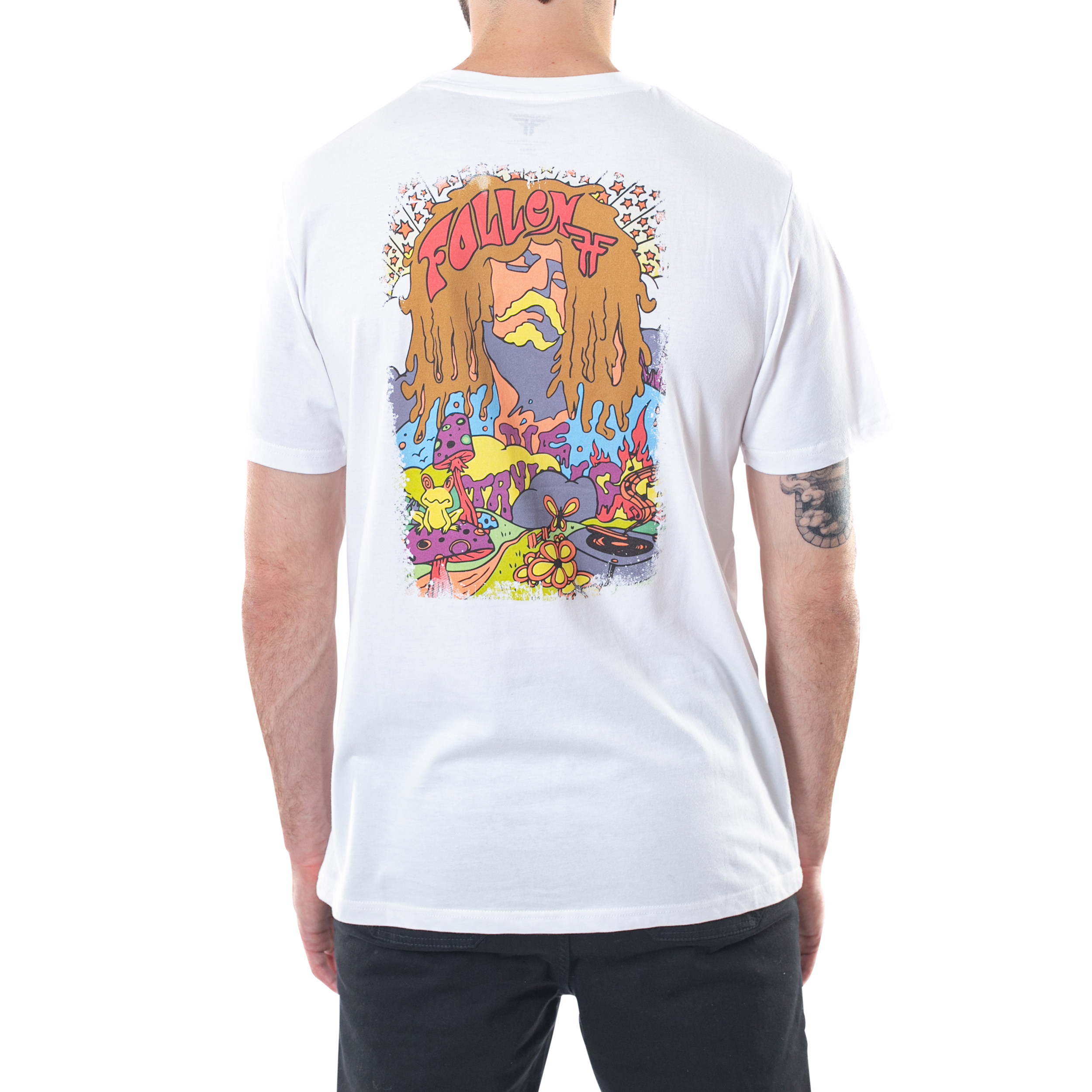 Fallen - Daytrip Tee Tommy Sandoval - White/Color – Fallen Footwear