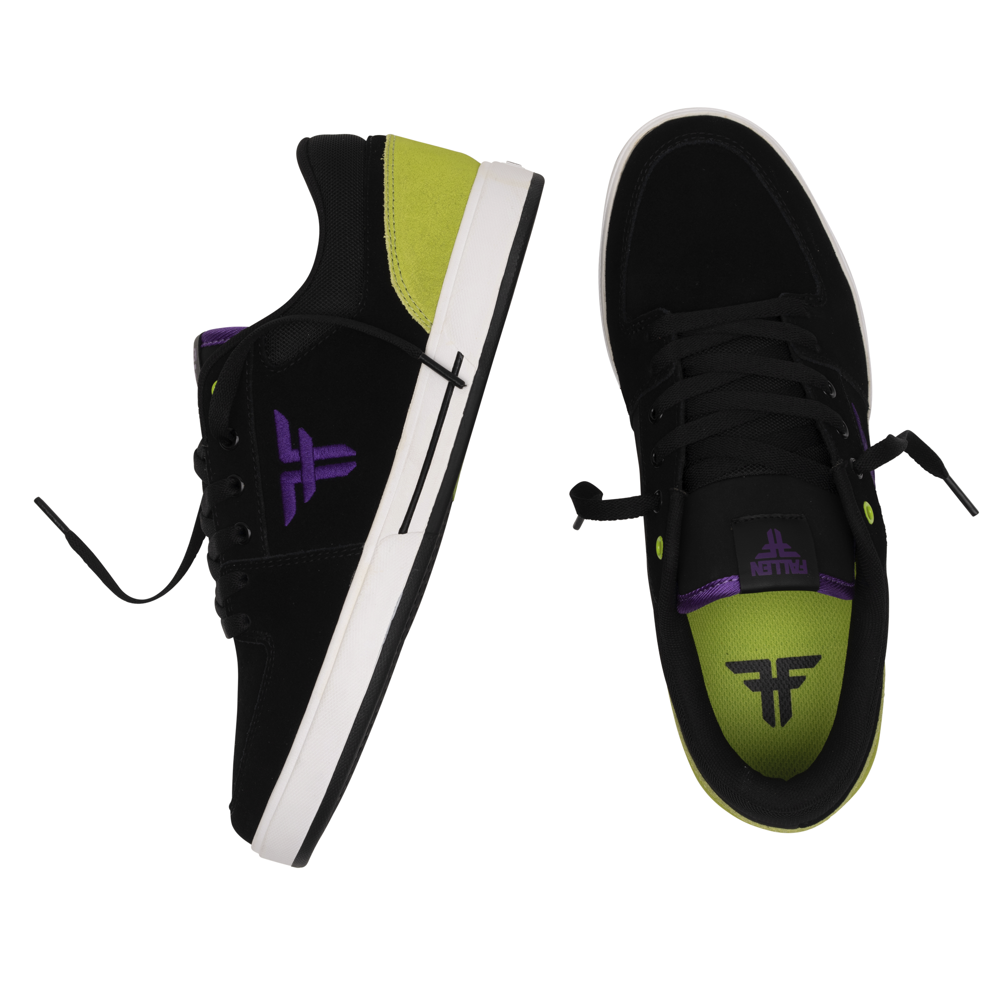 Purple fallen shoes sales