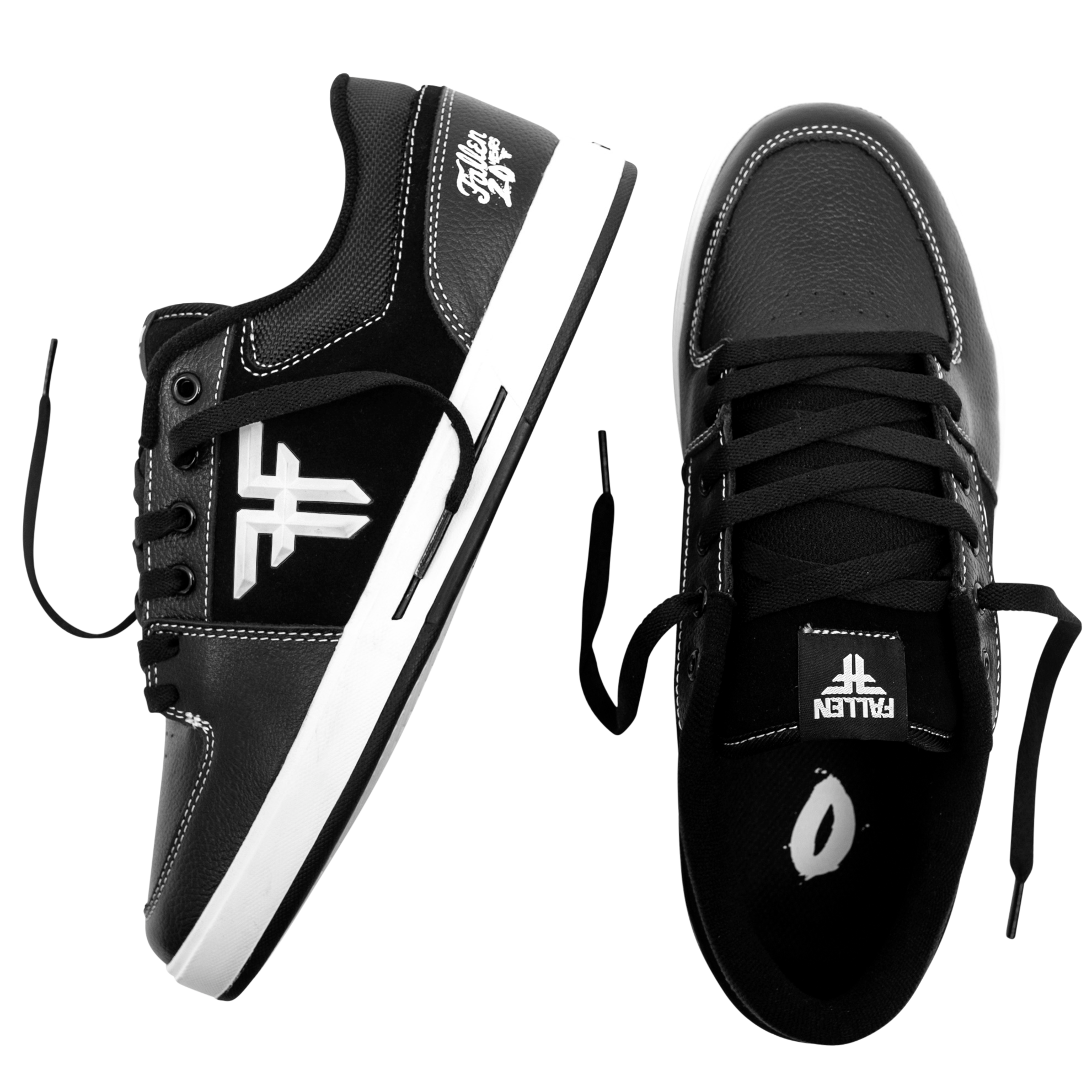 Fallen Skate Shoes Patriot 20 Years Black White Fallen Footwear