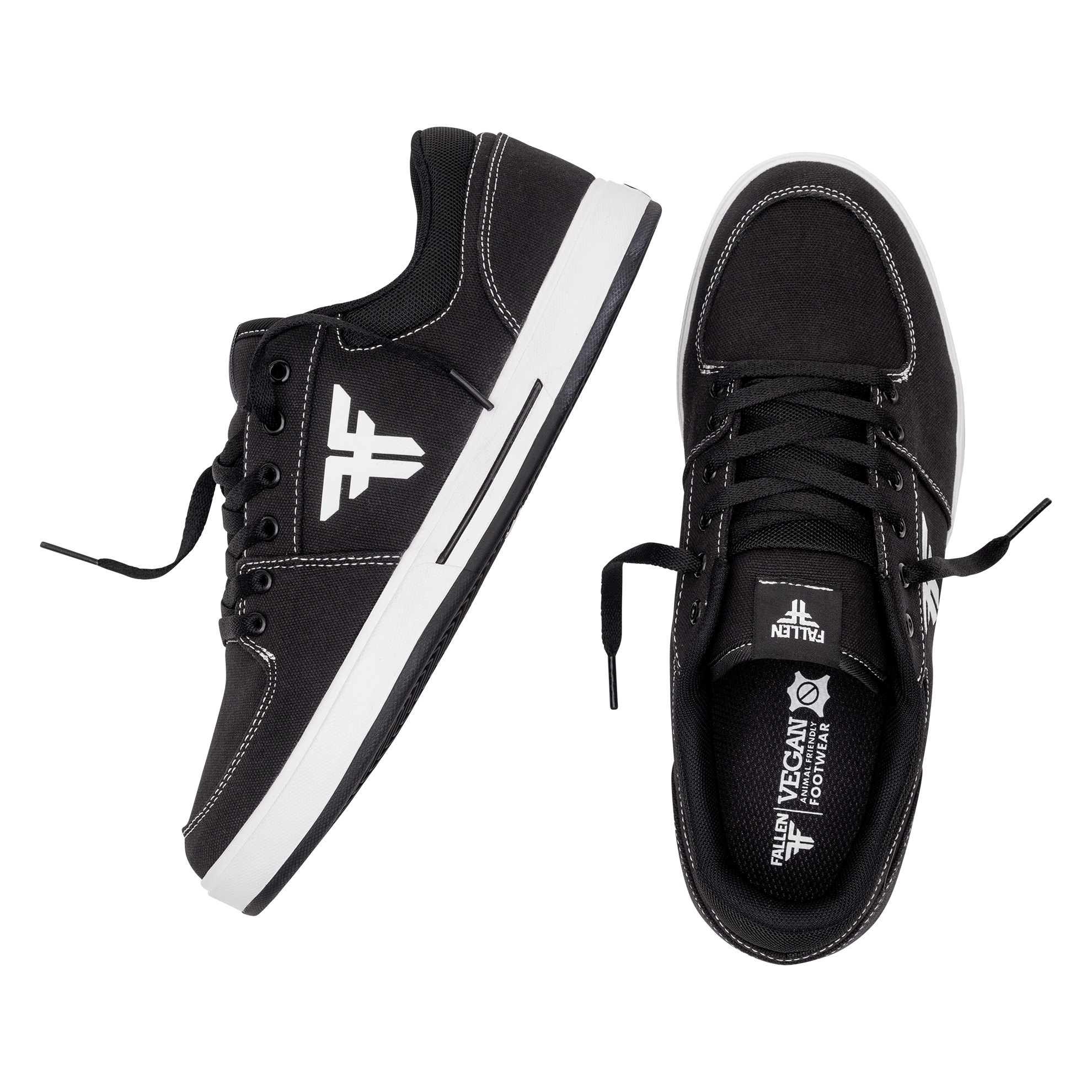 Fallen Skate Shoes - Patriot Black/White - Cupsole - Vegan