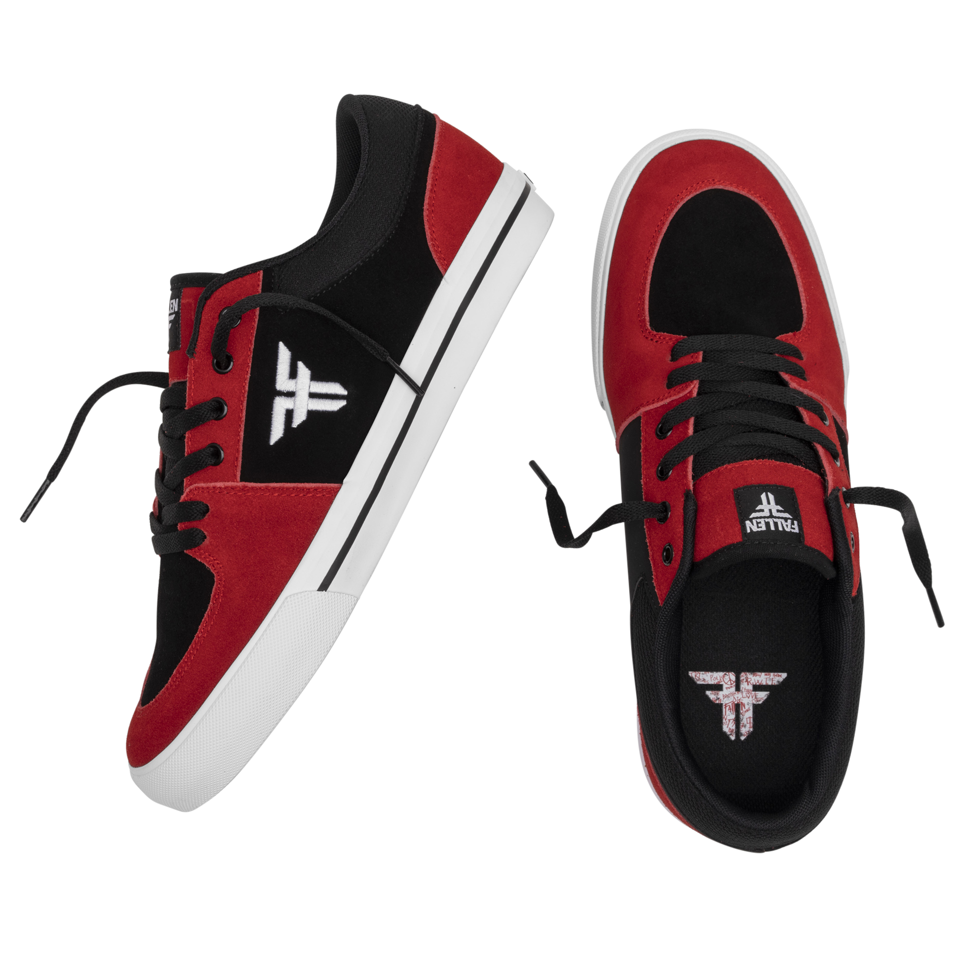 Fallen Skate Shoes Patriot Vulc Black Red 6