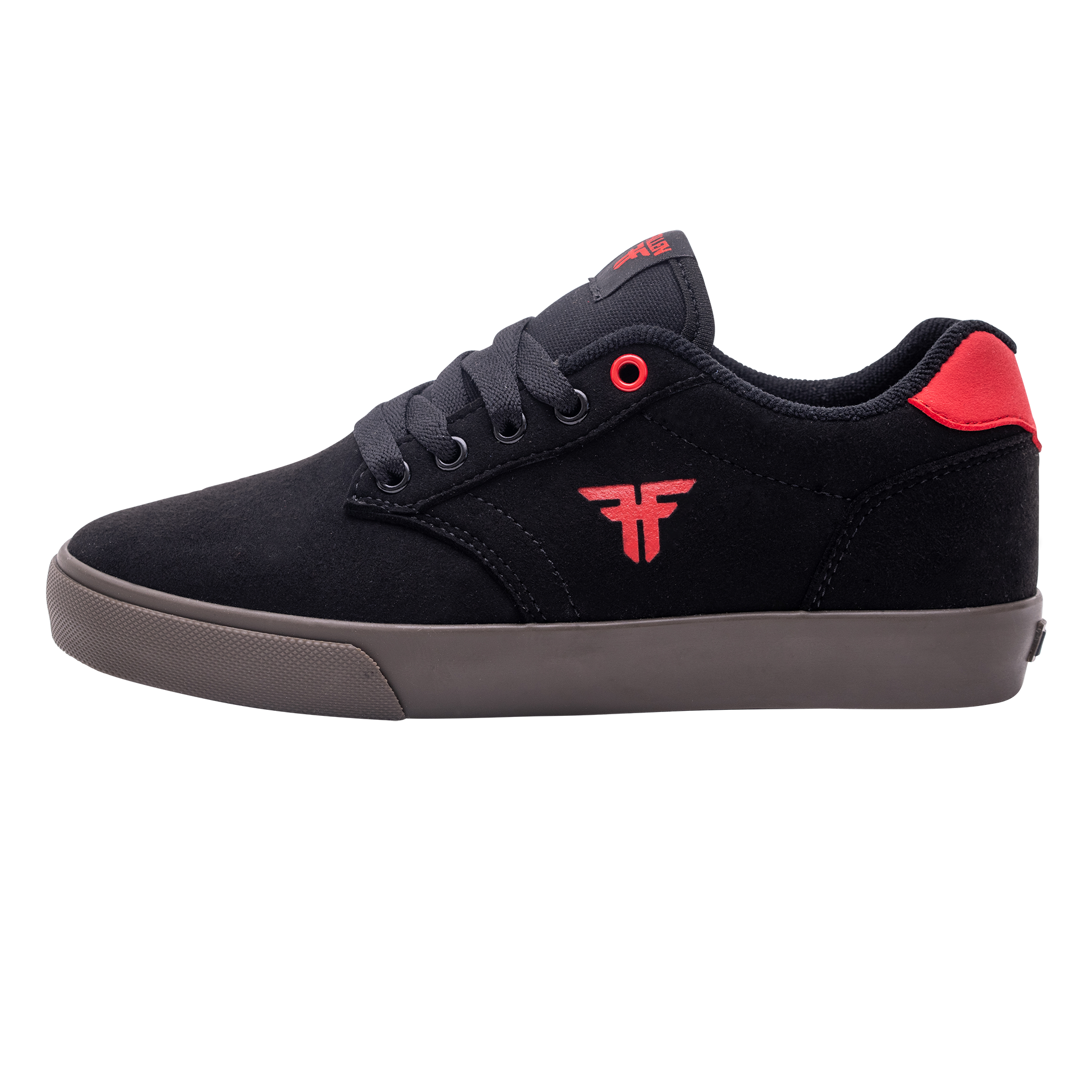 Zapatillas de skate Fallen para niños The Goat Negro/Rojo/Goma