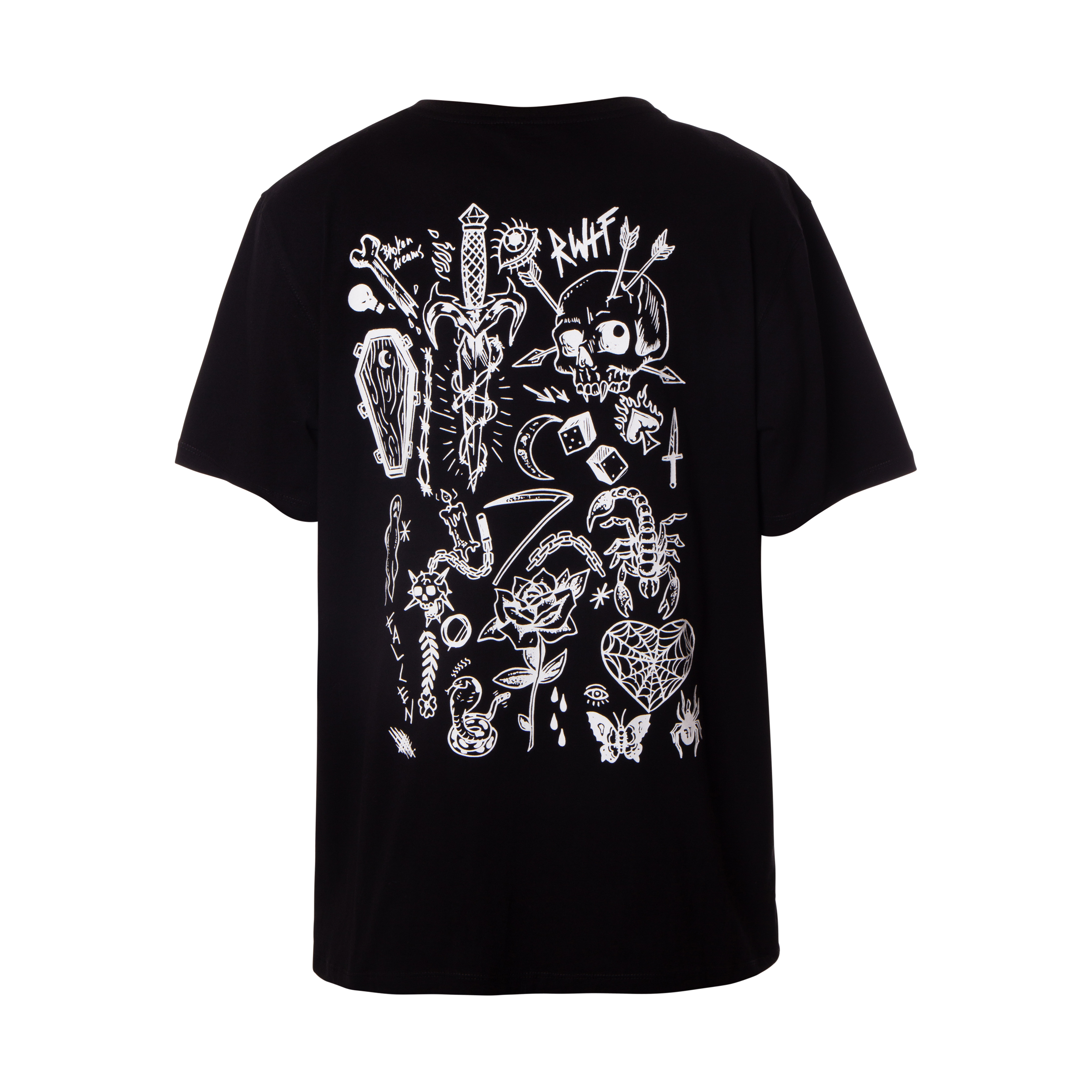 ✰over print✰【新品同様】✰patch shirts black Fallen - Flash Art Tee Black/White – Fallen Footwear