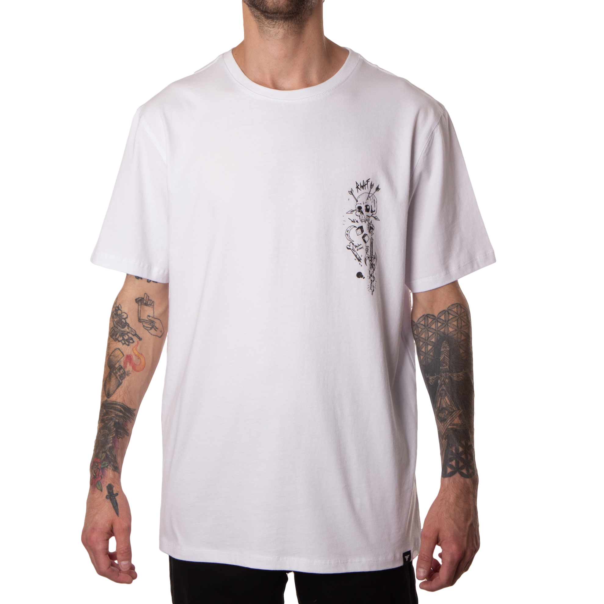 Flash Art Tee White/Black