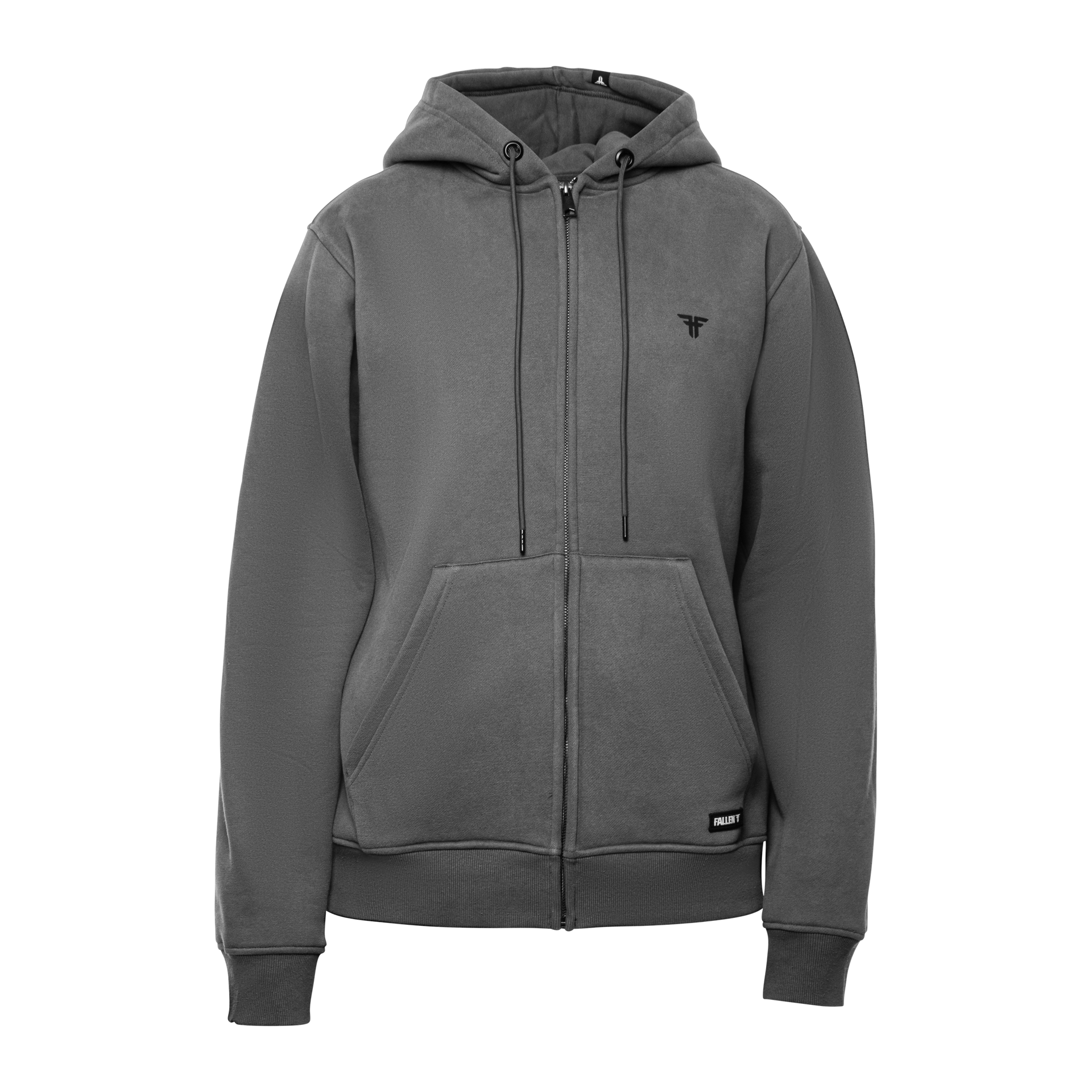 Fallen - Trademark Logo Zip Hoodie Dark Heather Gray/Black