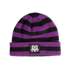 Bam Striped Beanie - Purple/ Black