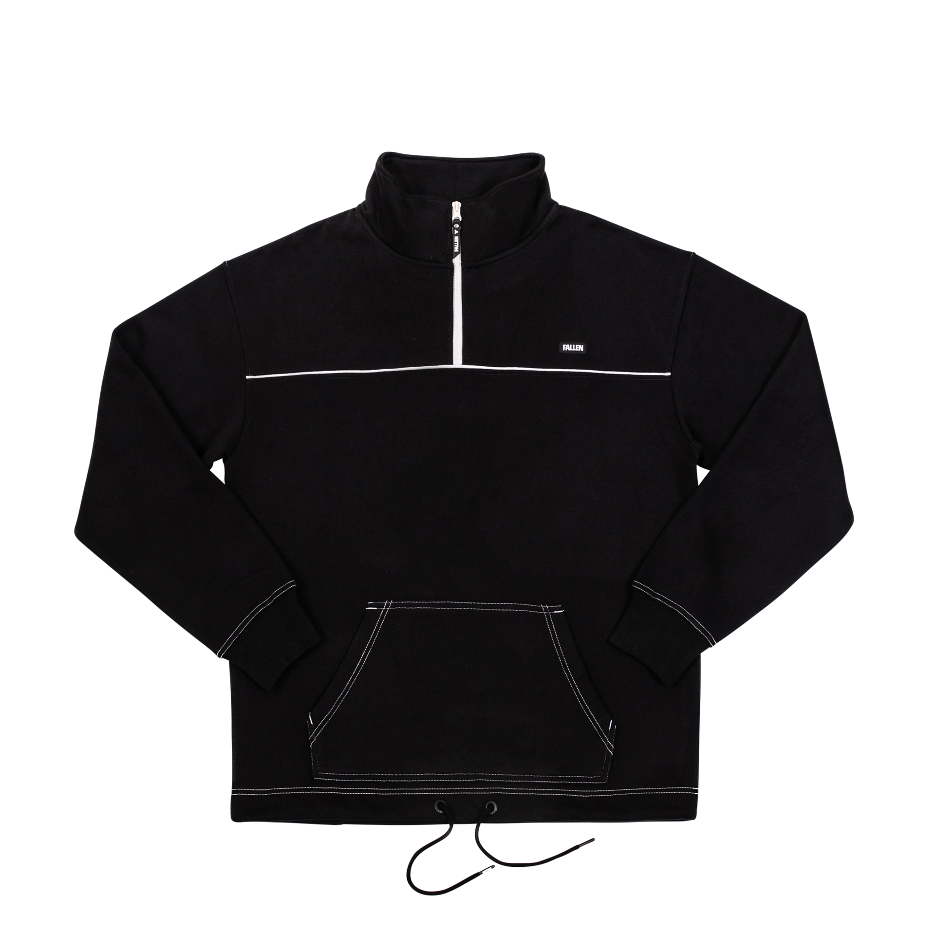 Fallen - Half Zip Anorak Hoodie - Black/White – Fallen Footwear