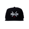 Gorra de bordillo negra/blanca