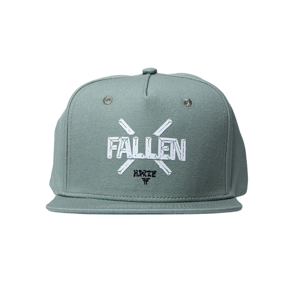 Fallen - Curb Cap - Moss Green/White – Fallen Footwear