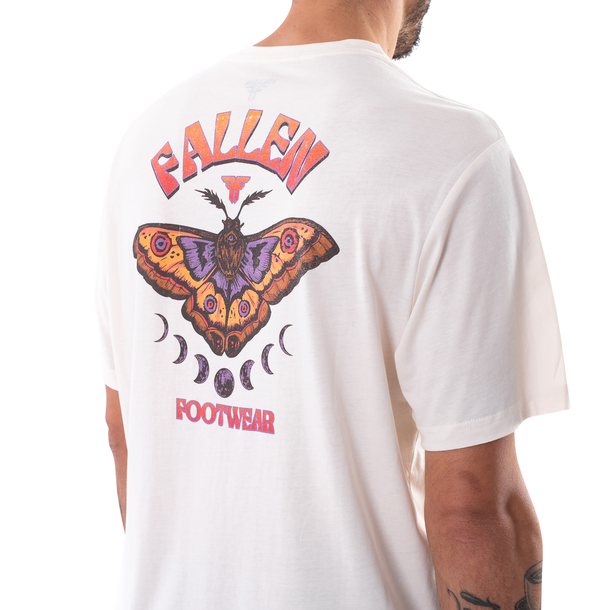 Camiseta Lunar Moth color blanco roto/naranja