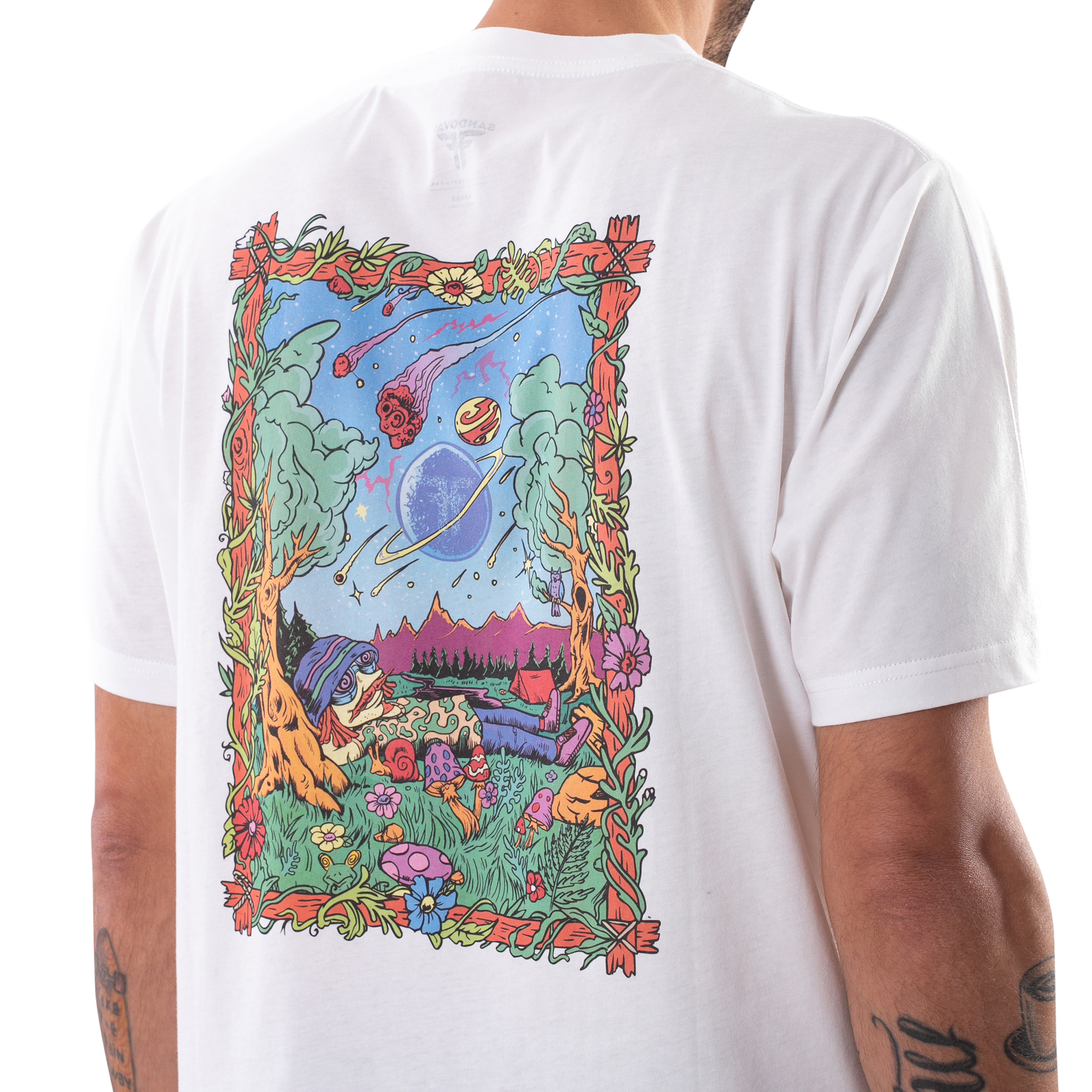 Camiseta Tripping Tommy Sandoval Blanca/Azul