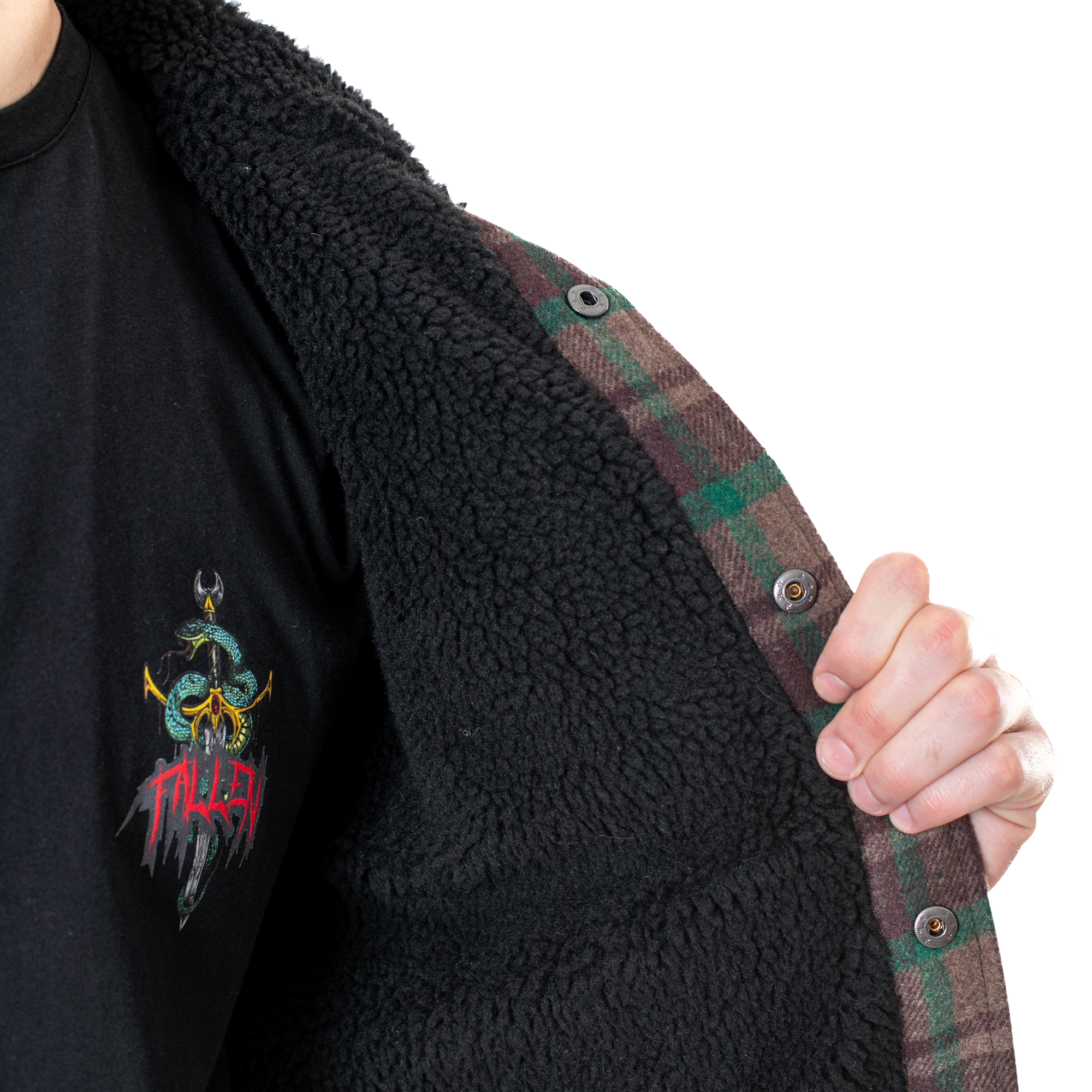 Chaqueta de cordero - Marrón/Verde