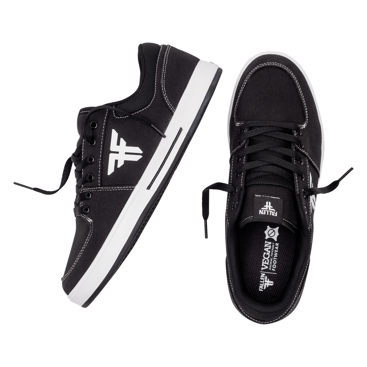 Fallen Skate Shoes - Patriot Black/White - Cupsole - Vegan – Fallen ...
