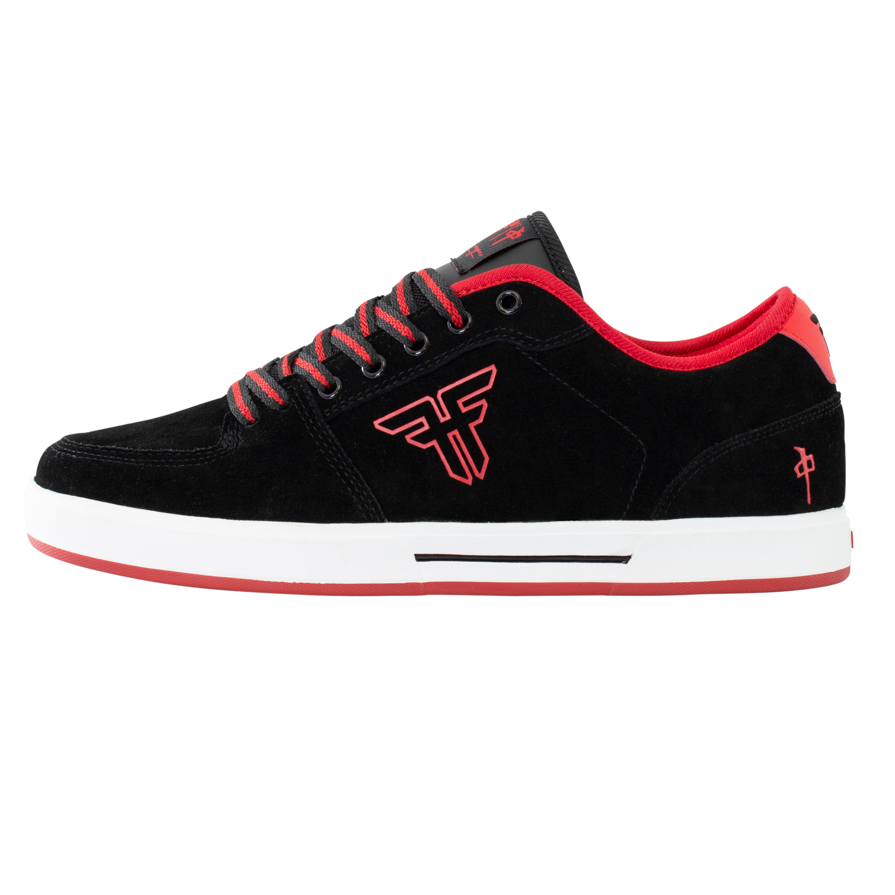 Red and black skate top shoes