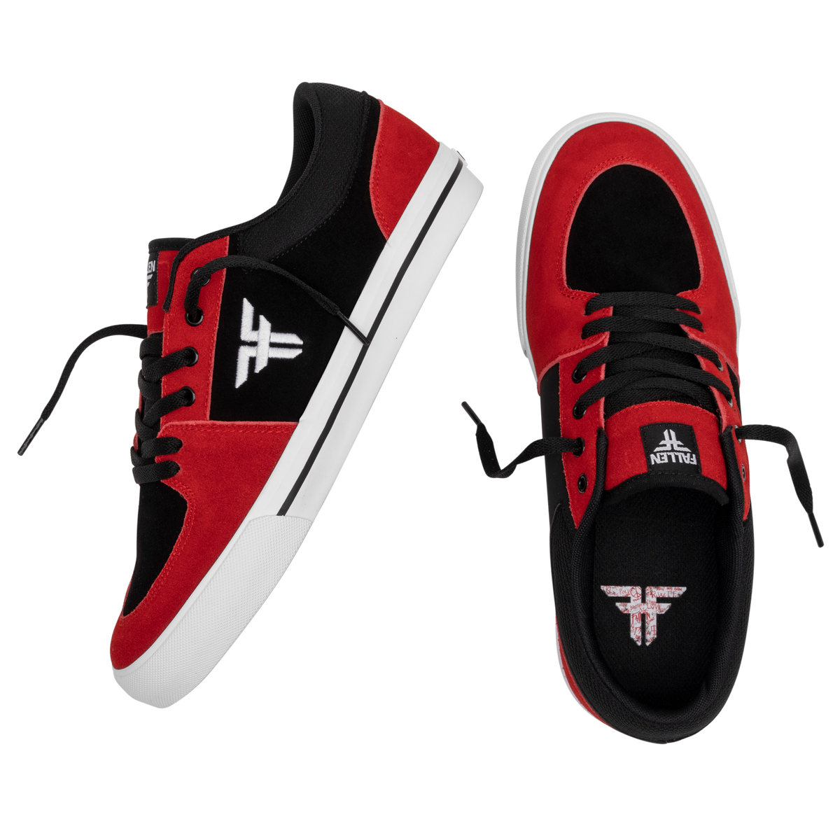 Fallen Skate Shoes Patriot Vulc Black/Red – Fallen Footwear