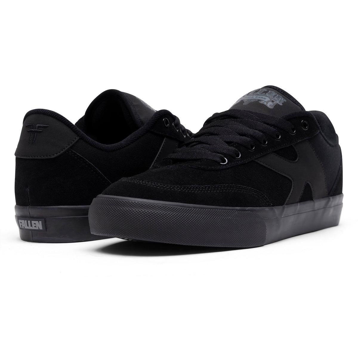 Fallen Skate Shoes - The Knockout Black/ Black- Vulc – Fallen Footwear