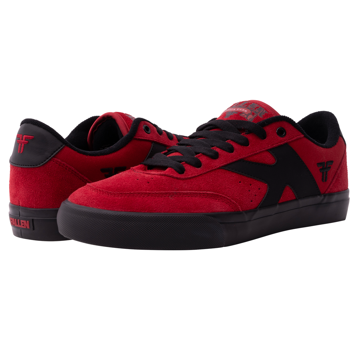 Fallen Skate Shoes - The Knockout Oxblood/Black - Vulc – Fallen Footwear