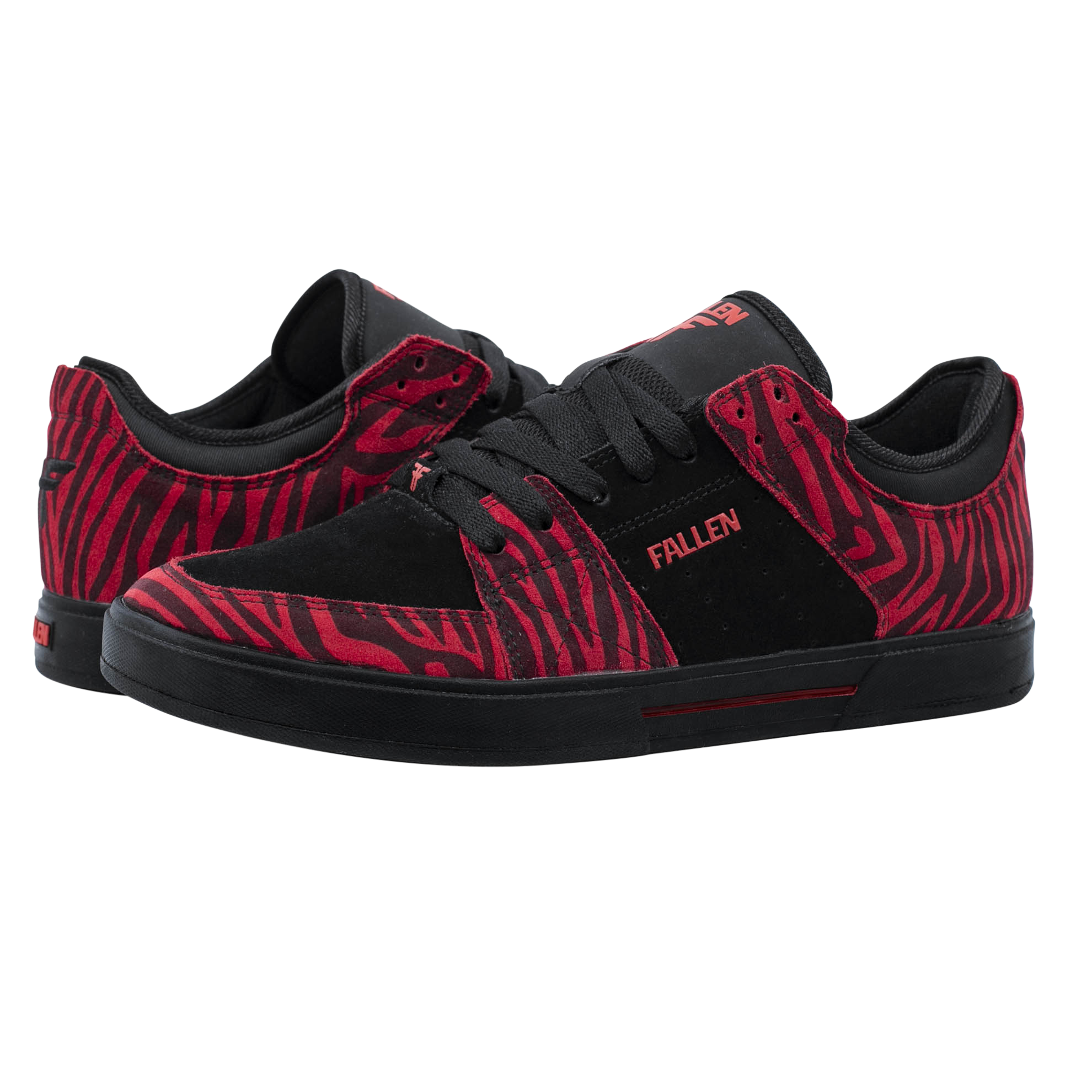 phénix ミドラーブラック/レッド Fallen Skate Shoes Trooper Black/Red/Zebra - Chris Cole – Fallen