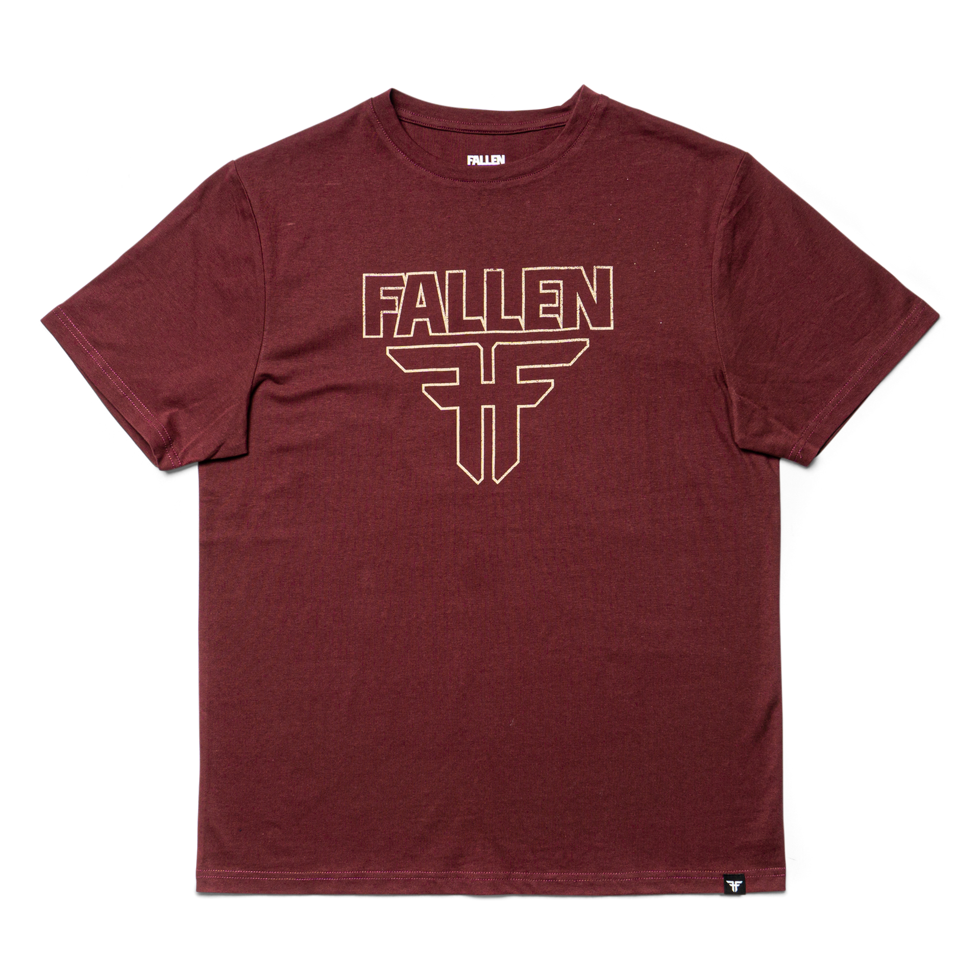 Fallen - Insignia Tee - Crimson/Off White – Fallen Footwear Fallen - Insignia Tee - Crimson/Off White – Fallen Footwear