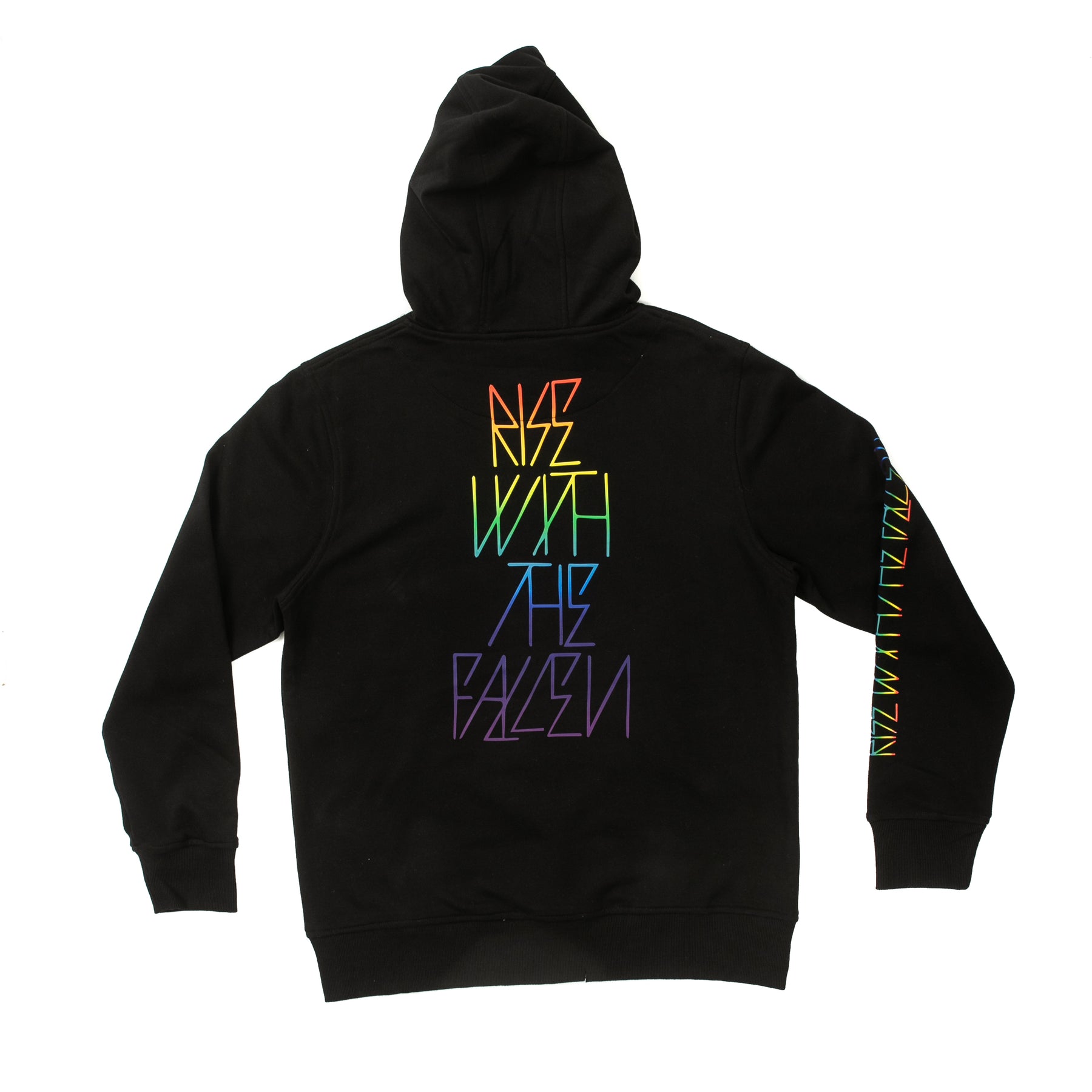 Black rainbow hoodie store