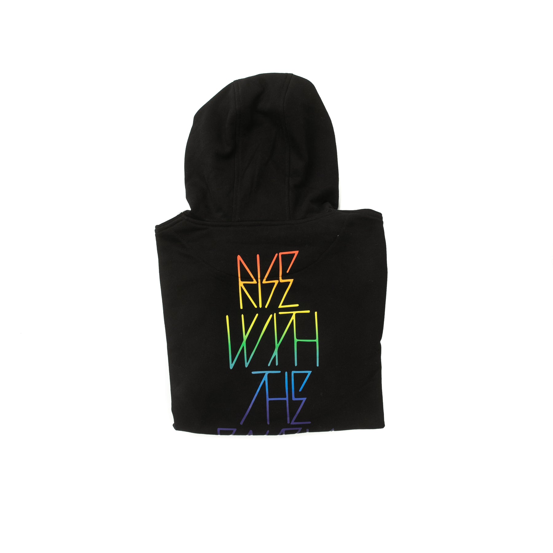 Rainbow black hoodie new arrivals